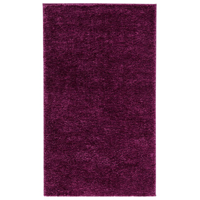 Brittney Performance solid color shag rug
