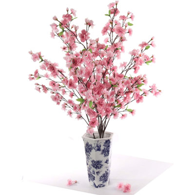 Tiges de cerisier artificielles en soie de 91 cm (paquet de 3) - Rose