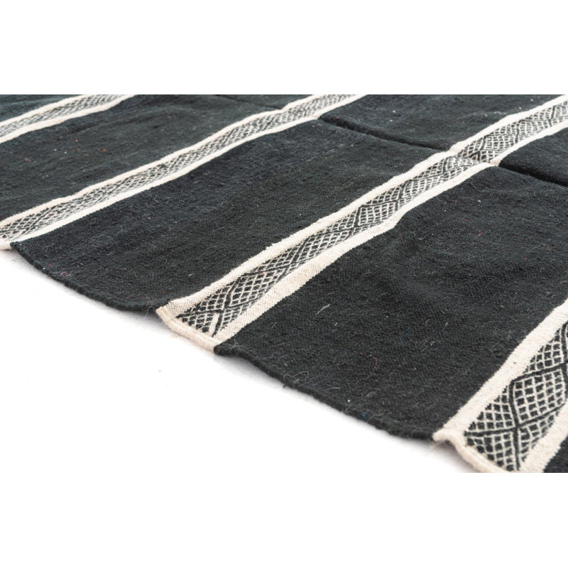 Tapis noir et blanc Julian
