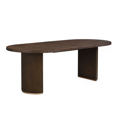 Table de salle à manger ovale à double piédestal