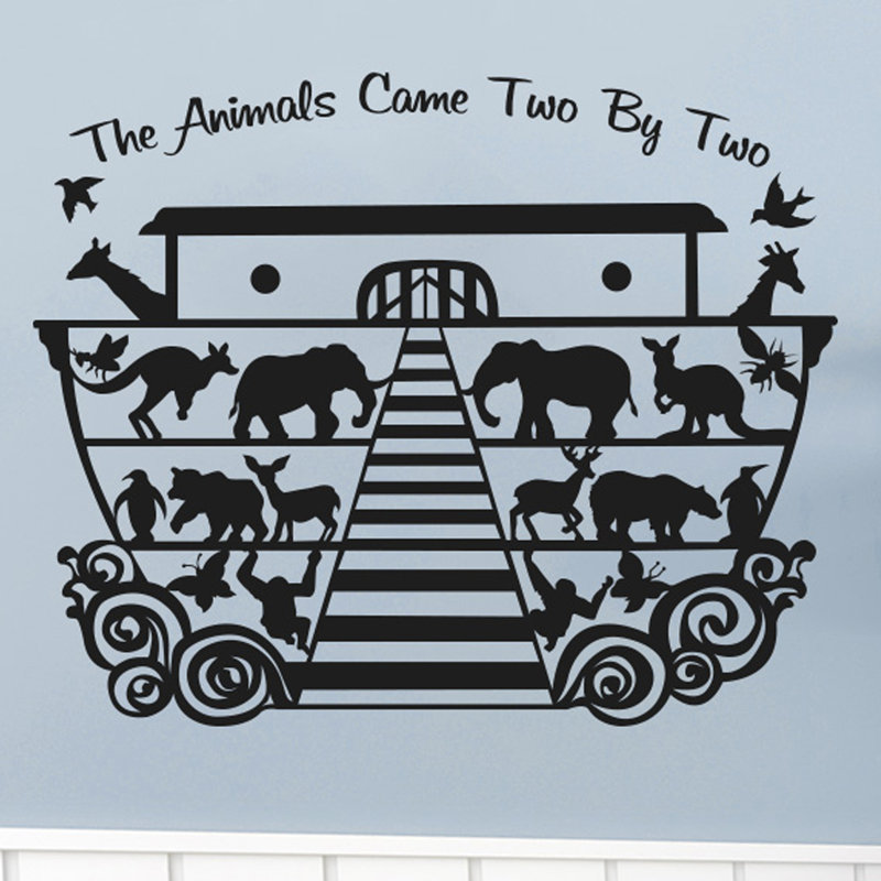 Noahs Ark the Animals Came Two by Two Wall Sticker