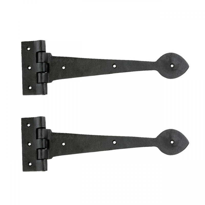 Door Heart Tip Rough Forged Iron Strap Hinge