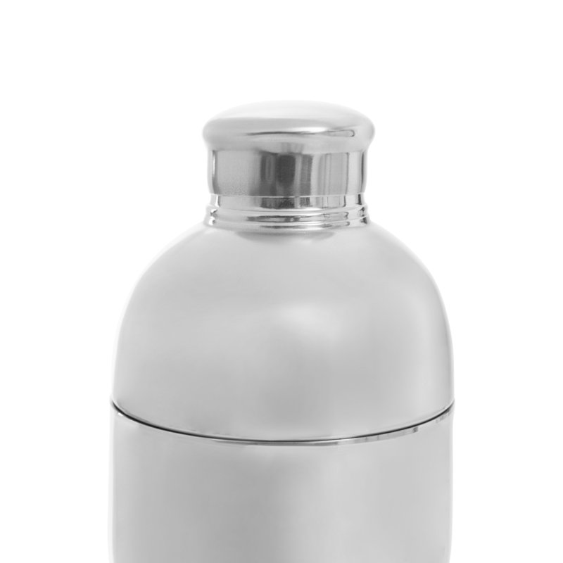 Aldrin Gold Finish And Black Cocktail Shaker, Black/Silver