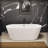 67" Freestanding Soaking Acrylic Bathtub