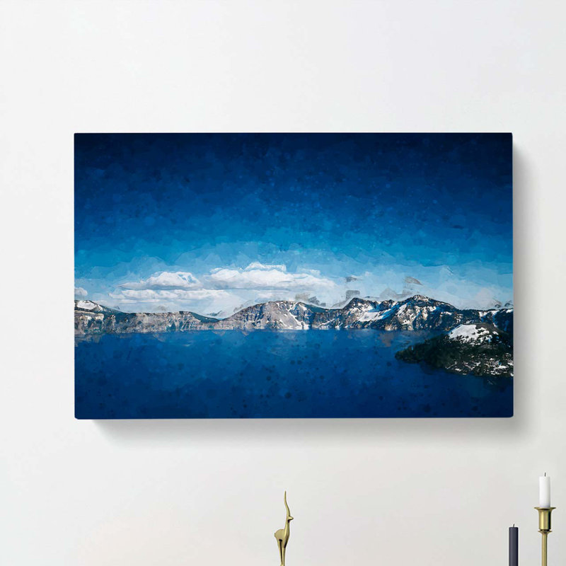 Crater Lake In Oregon In Abstract - Wrapped Canvas Print, 40cm H x 60cm W x 3cm D