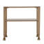 Table basse carrée 21 "en verre doré et métal