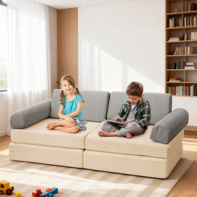 Mobilier de chambre à coucher et de salle de jeu à compression désossée, canapé de jeu modulaire, canapé qui inspire la créativité pour les salons de chambre à coucher