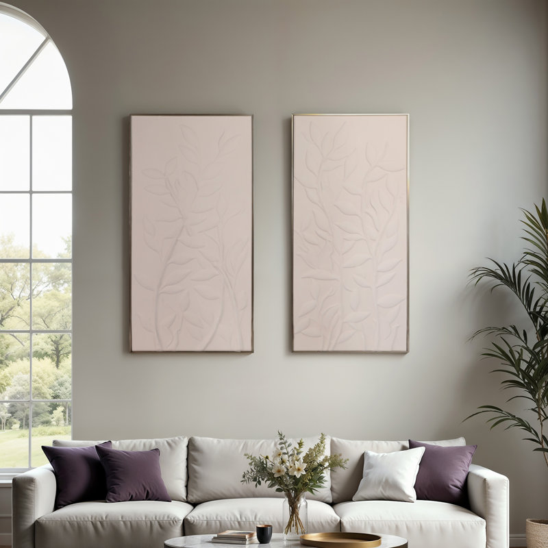 Ensemble de 2 art dimensionnel 25 x 49 Pavant