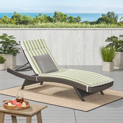Billur Reclining Single Chaise with Cushions by Wade Logan