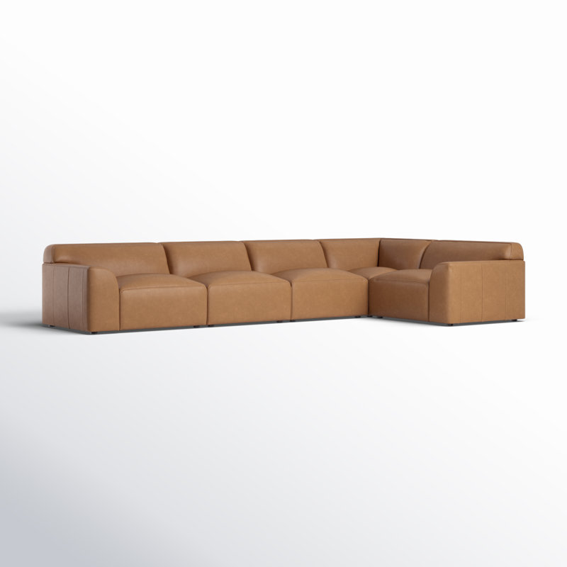 Canapé modulaire en cuir 5 pièces Morell