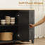Buffet 47 "avec portes à fermeture douce, buffet moderne, noir
