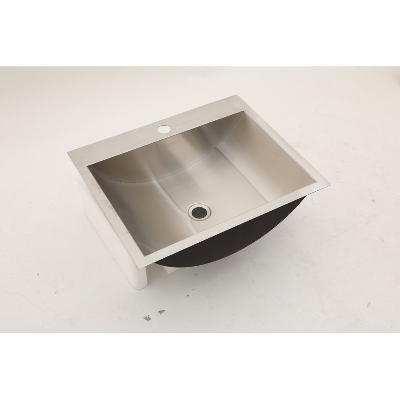 Bathroom Sink 21"X17" In Stainless Steel - Nano Surface, And Hygienic Brushed Nickel Lavatory 21X17 Resists Scratches Dents
