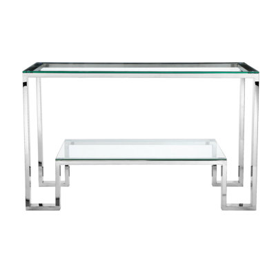 Ivailo 53'' Glass Top Console Table