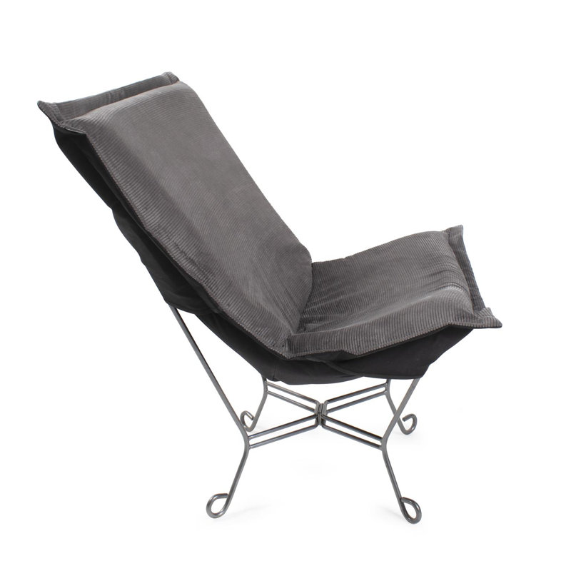 Fauteuil gonflable Pana Charbon/Naturel, Gris anthracite