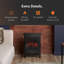 E Cairns 34.3cm W Black Electric Fireplace with 1900 BTU