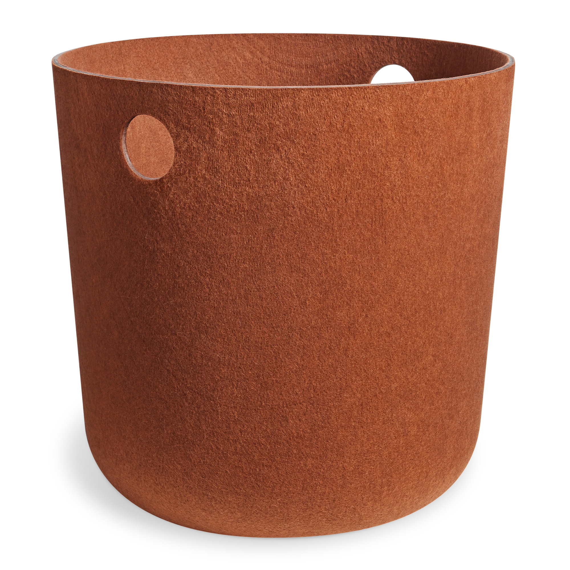 Olly Polyester Basket With Handles, Copper, 16" x 16"