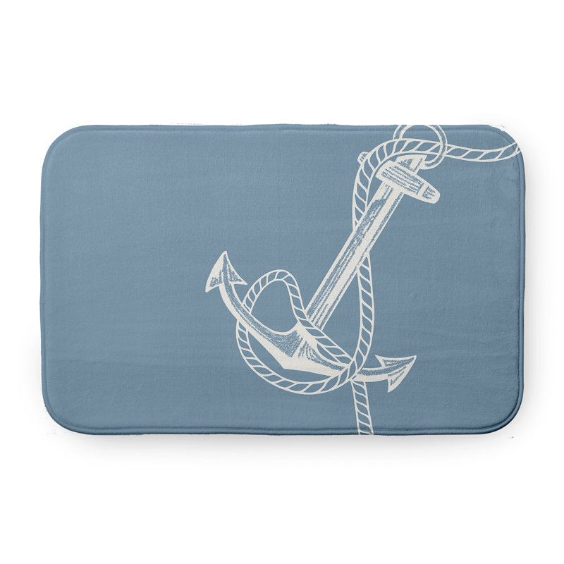 Tapis de bain Nautical Nights, Bleu, L 17 po x L 24 po