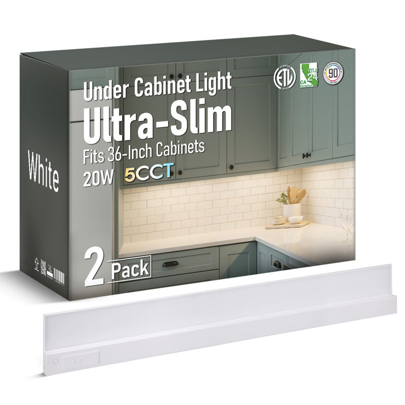 Éclairage DEL ultramince 5CCT pour sous-meubles, compatible avec les meubles de 91 cm (36 po)