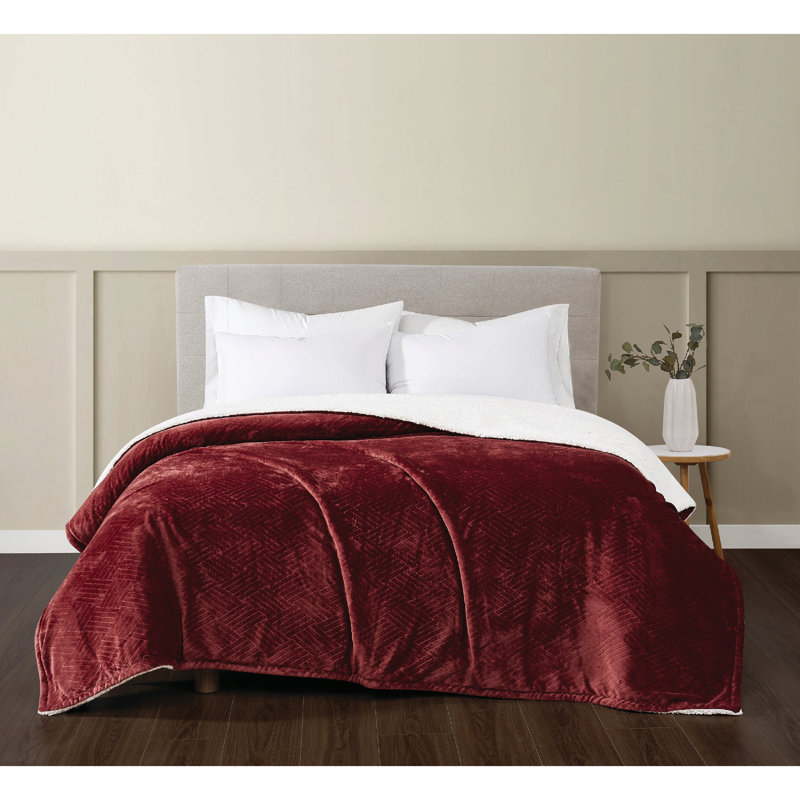 Couverture en fausse fourrure véritablement douce, Simple extra long, Cabernet