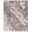 Tapis taupe / bleu en polypropylène tissé à la machine Rectangle Breckon-1110643766