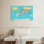 Carte détaillée du monde - reproduction sur toile tendue-594144004