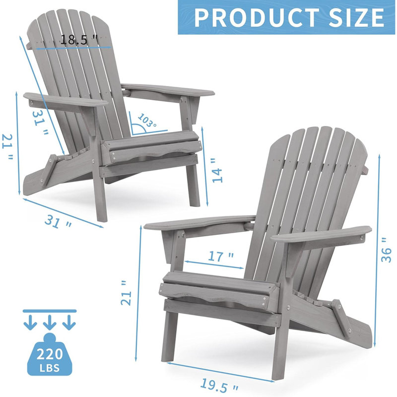 Chaise de plage pliante Souzan, Gris