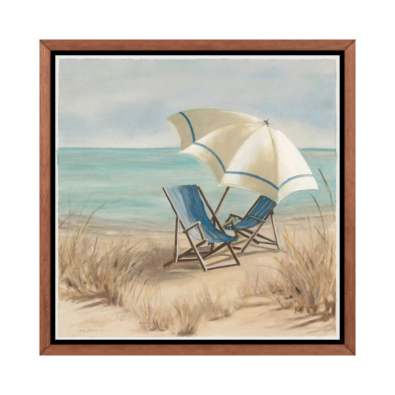 «Summer Holiday II» par Carol Robinson, reproduction, H 18 po x l 18 po x P 1,5 po, Toile avec cadre en bois classique