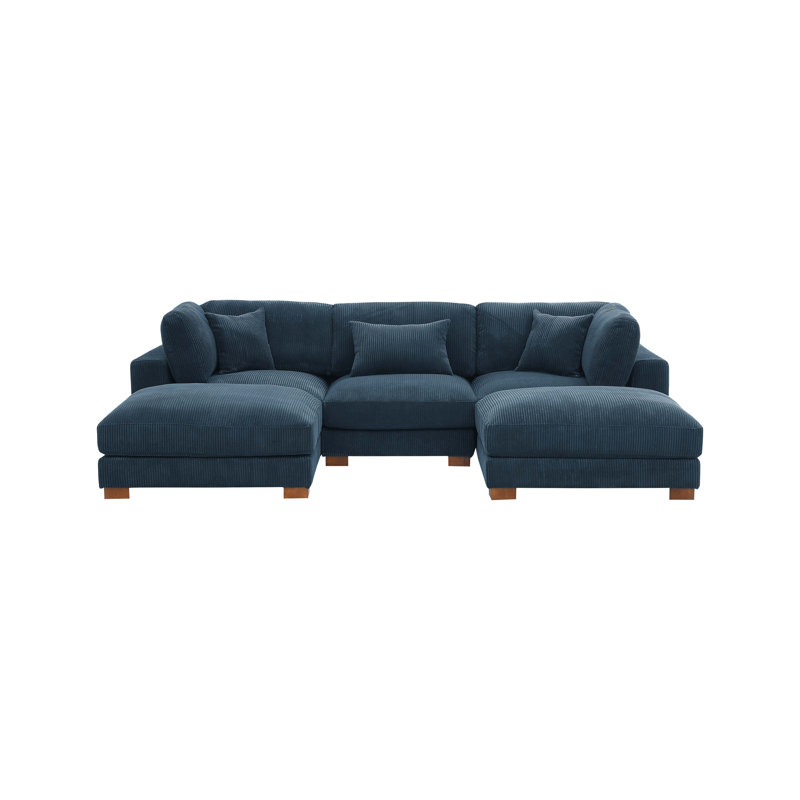 Axminster Sectional Sofa, Dark Blue