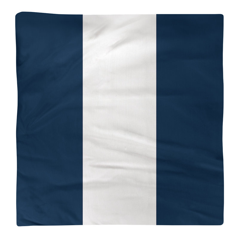 Cotton Striped Square Napkin, Navy/White