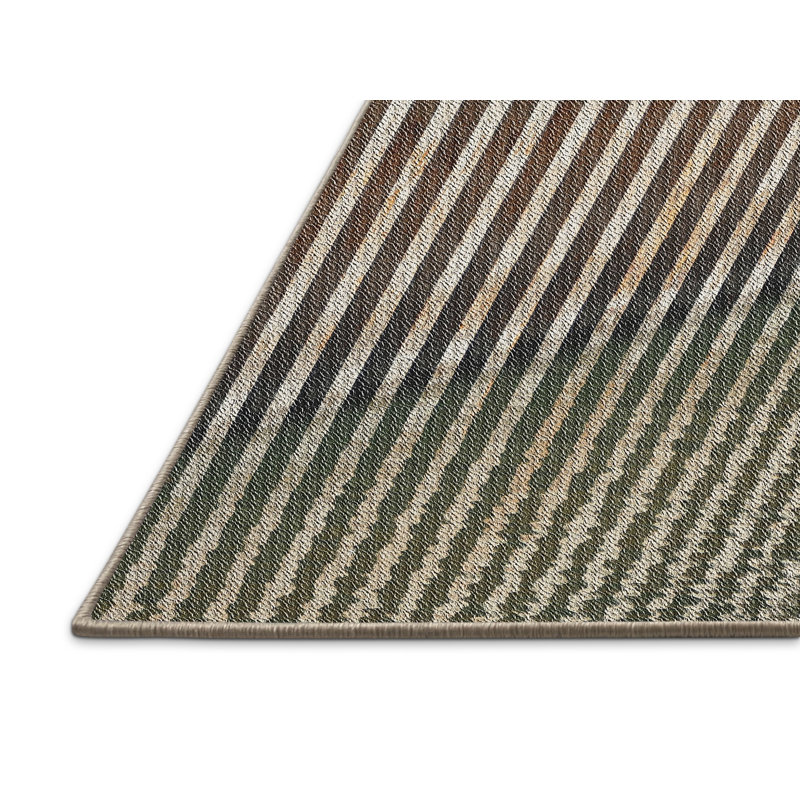 Tapis décoratif à rayures noires, Rectangle 5 pi x 7 pi