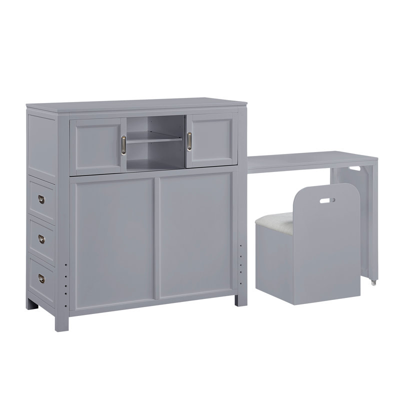 Banc, 45 " H x 42.5 " L x 106.5 " D, Grey, Grey, Grey