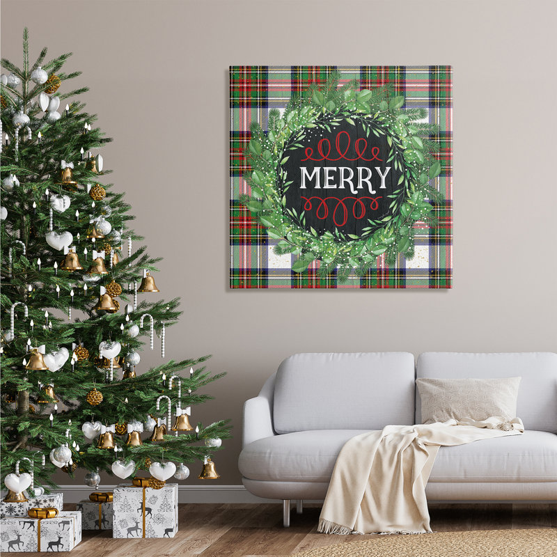 Merry Sentiment Winter, Toile tendue, H 36 po x l 36 po
