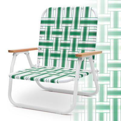  Chaise de camping, chaise de plage pour adultes avec dossier haut, chaise de jardin pliante avec filet en flux d'air, chaise de patio avec revêtement antirouille, chaise de jardin pour l'extérieur, pêche, cour, vert