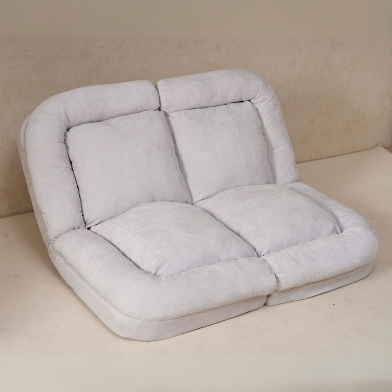 Convertible Fold-Out Double Sofa Bed, White