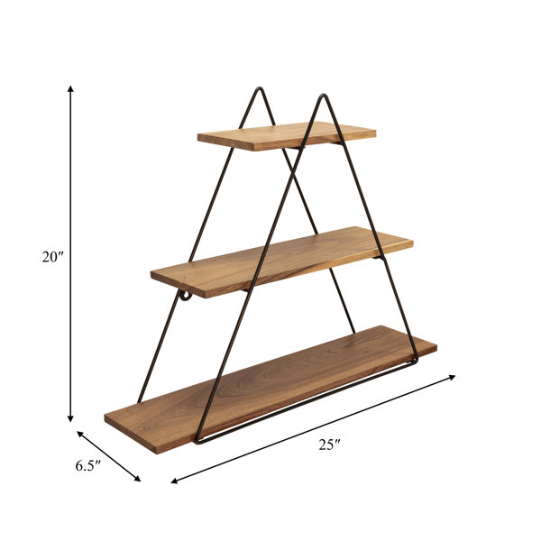 17 Stories 3 Piece Solid Wood Tiered Shelf with Adjustable Shelves &  Reviews