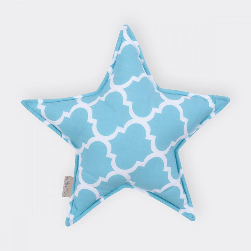 Marokkanisches Klee Geometric Novelty Cushion, Turquoise