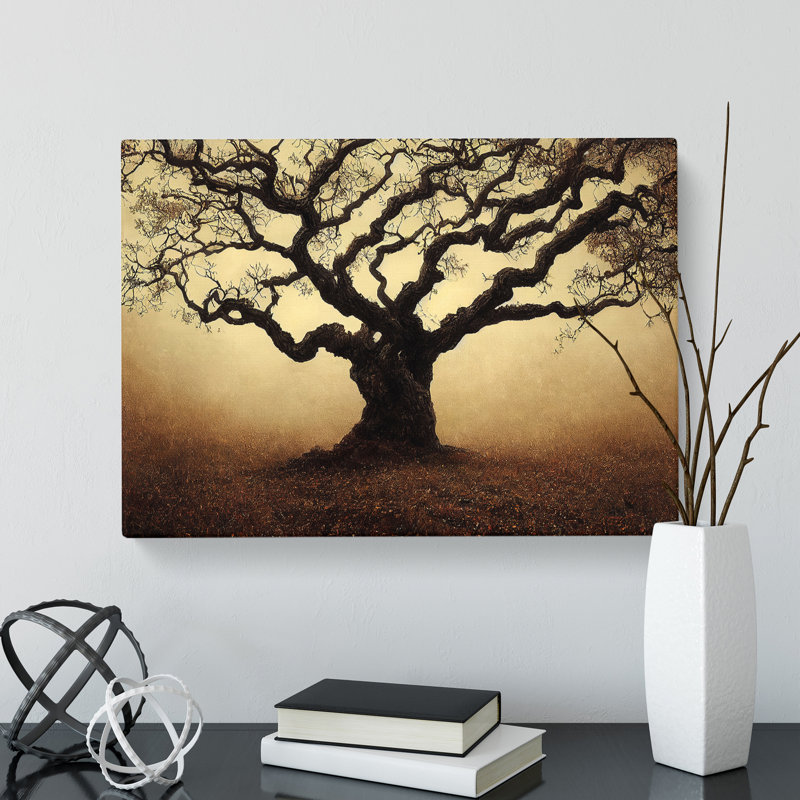 XXX-H1022-WF-6436X Oak Tree - Wrapped Canvas Print, 35cm H x 50cm W x 3cm D