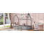 Lit simple en bois avec clôture et porte, gris-1507460512-1507460515