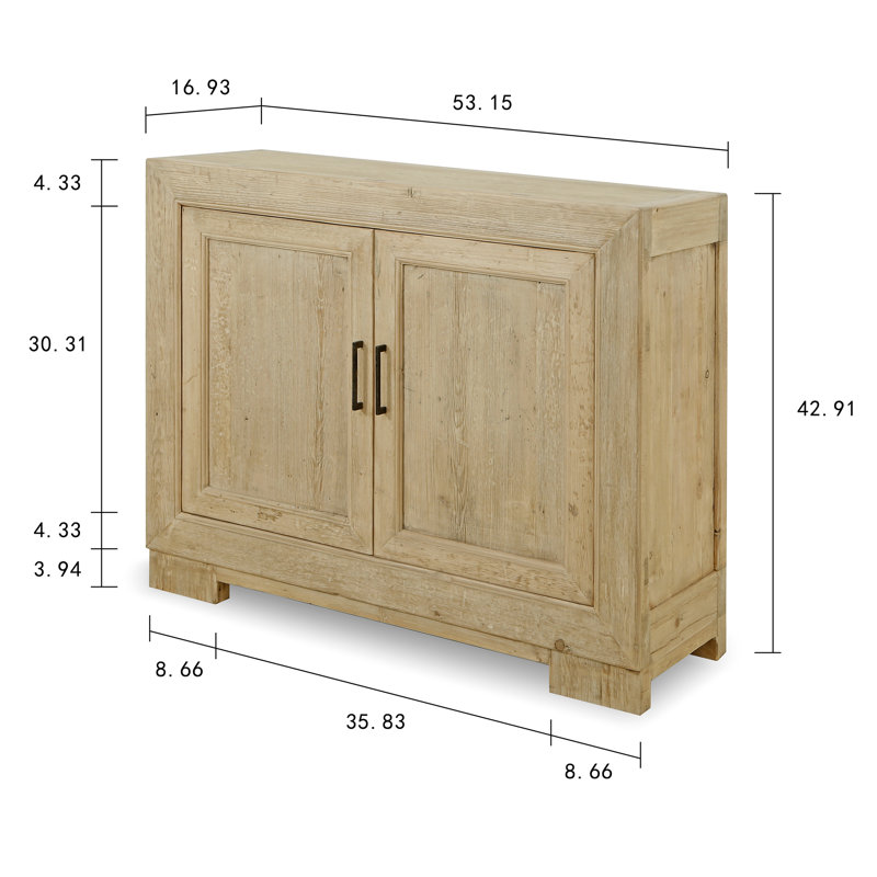 Solid Wood Accent Cabinet