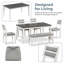 Ensemble de salle à manger rustique 6 pièces avec banc et 4 chaises rembourrées - Mobilier de salle à manger classique-985909327