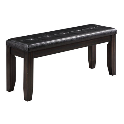 Banc noir et espresso avec coussin touffeté