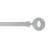 Adjustable Single Curtain Rod with Circle Finials - Grey (50-82 inches)-35540394