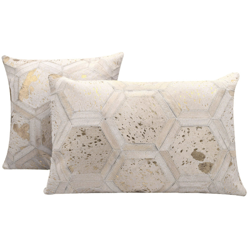 Coussins décoratifs en cuir de vache Canvello