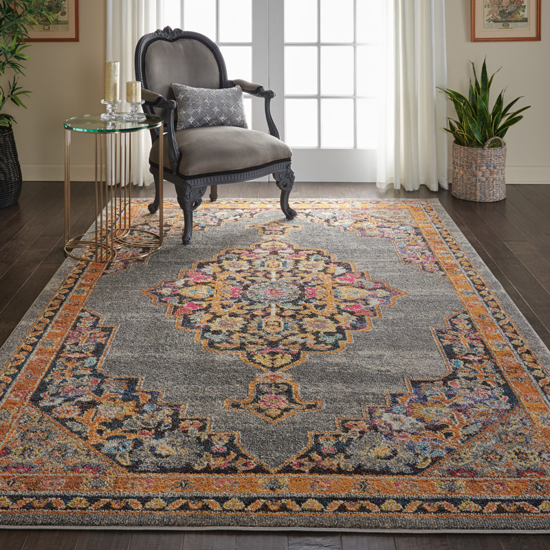 Oriental Indoor Rug, Rectangle 6'7" x 9'6"