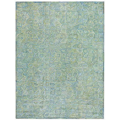 Flatweave Wool Abstract Area Rug