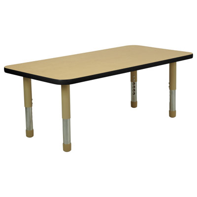 Rectangle T-Mold Activity Table with Adjustable Tiny Tot Legs