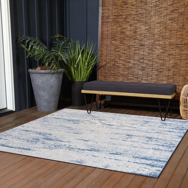 Tapis intérieur / extérieur moderne Penson, Carré 10 pi