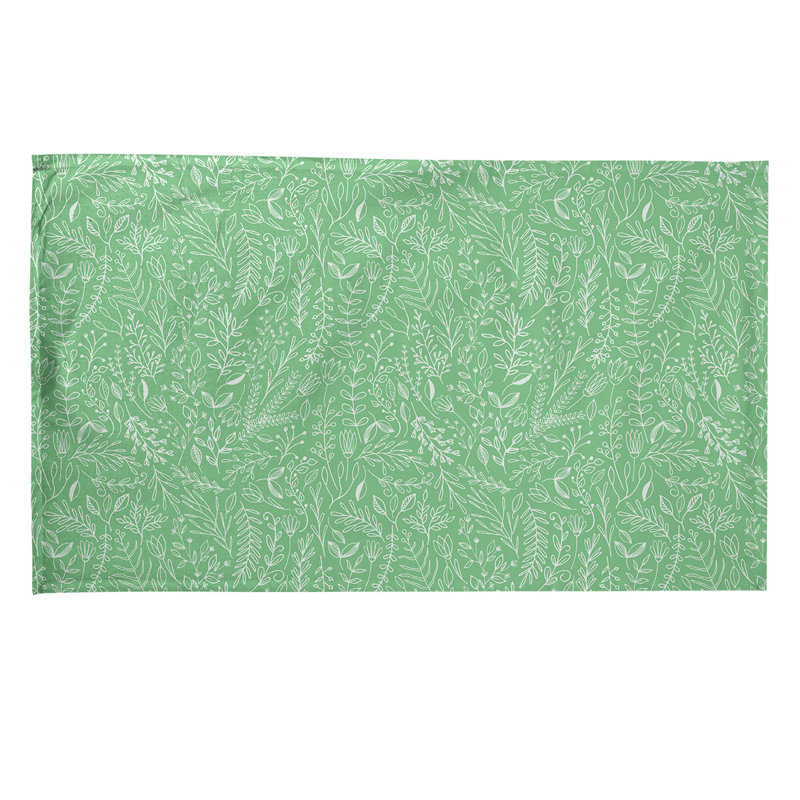 Serviette de thé à motif floral classic ditsy Mcguigan, Polyester sergé, Vert