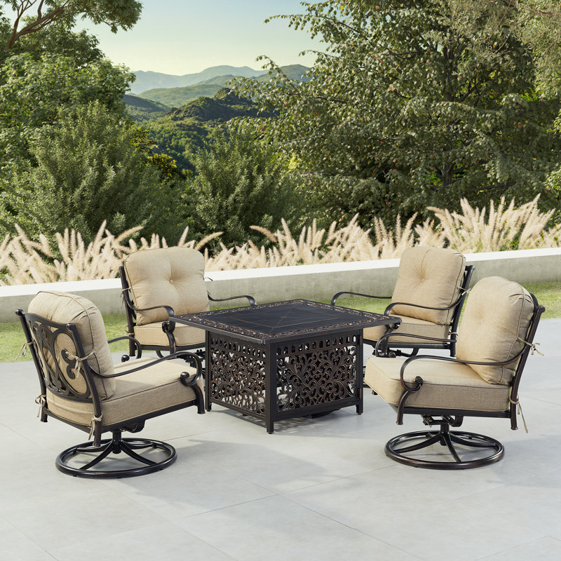 Greer Outdoor 5 - Piece Conversation Set