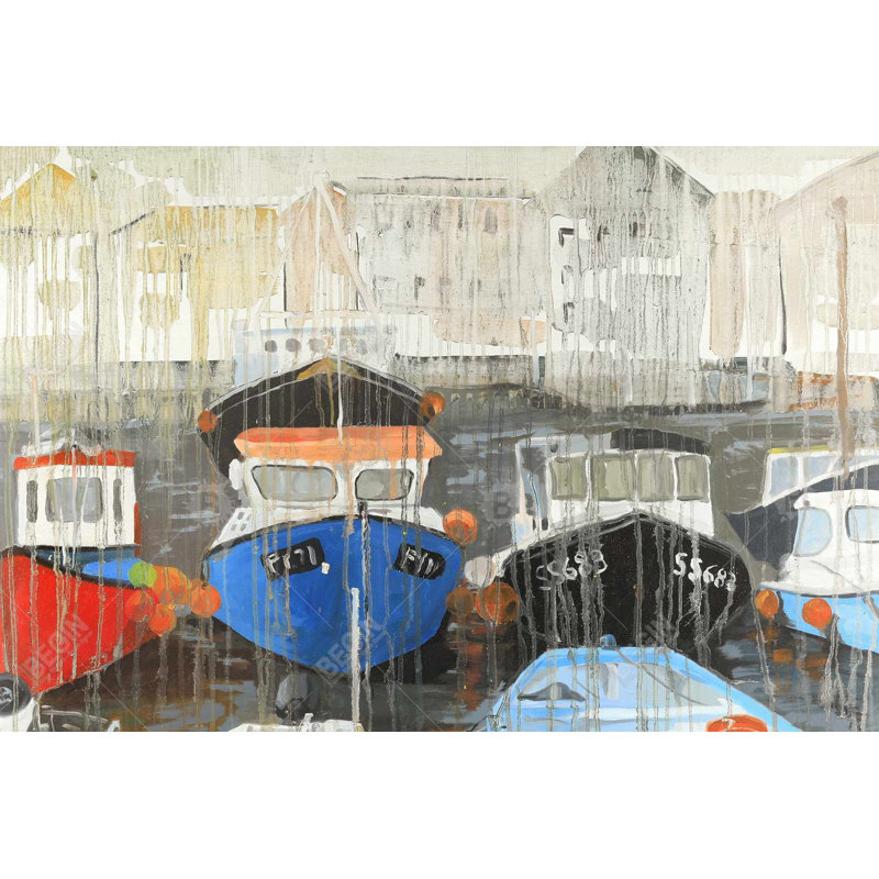 «Color Fading Rain At The Port» sur toile